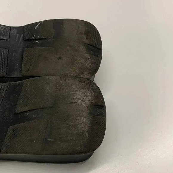 Steve Madden Chonky Sandal Wedges Shoes Slip On Open Toe VTG Y2K 90's Black 7.5 - Picture 8 of 9